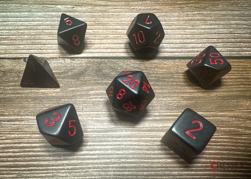 Chessex Polyhedral 7 Die Würfel-Set Opaque Gelb/Schwarz