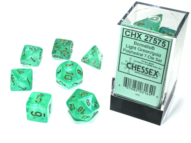 Chessex Polyhedral 7 Die Würfel-Set Opaque Gelb/Schwarz