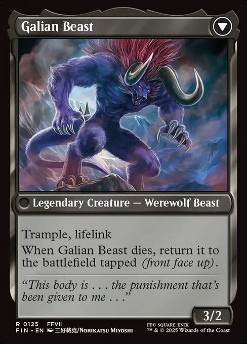 Vincent Valentine // Galian Beast - Back Face