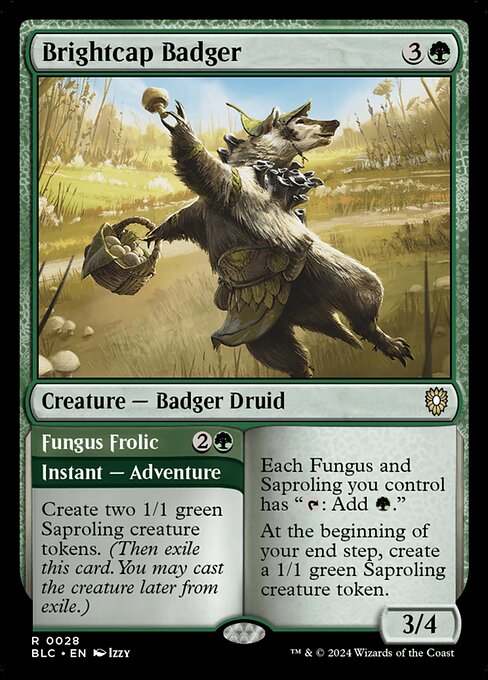 Brightcap Badger // Fungus Frolic - Back Face