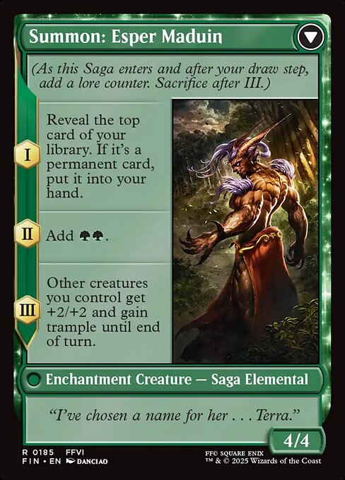 Esper Origins // Summon: Esper Maduin - Back Face