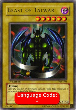 Beast of Talwar PSV-103 Ultra Rare Good Englisch