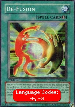 De-Fusion (V.1) LON-097 Super Rare Good Deutsch 1. Auflage