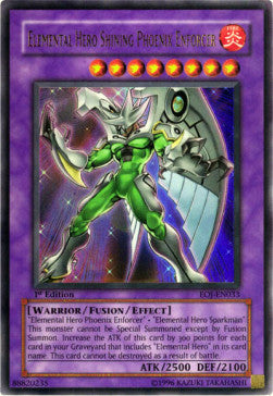 Elemental HERO Shining Phoenix Enforcer EOJ-033 Ultra Rare Good Englisch