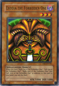 Exodia, die Verbotene DB1-139 Ultra Rare Excellent Deutsch