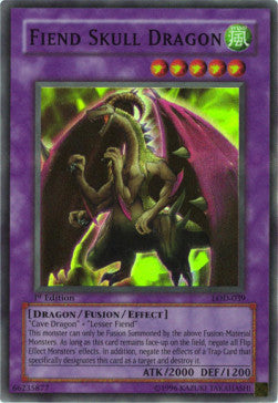 Fiend Skull Dragon LOD-039 Super Rare Played Englisch 1. Auflage