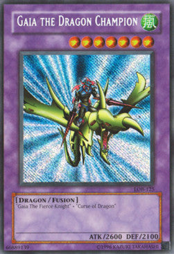 Gaia the Dragon Champion LOB-125 Secret Rare Poor Englisch