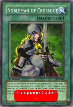 Nobleman of Crossout PSV-034 Super Rare Played Englisch