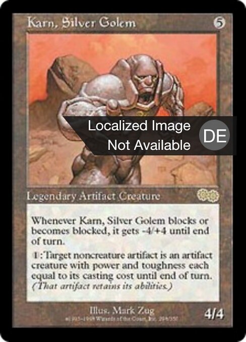 Karn, der Silbergolem USG-298 Rare Played Deutsch