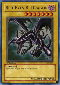 Rotäugiger schwarzer Drache SDJ-001 Ultra Rare Excellent Deutsch 1. Auflage