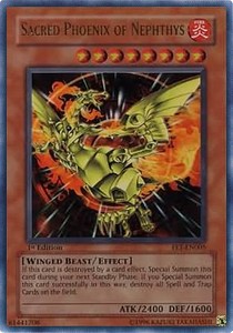 Heiliger Phönix von Nephthys (V.1) FET-005 Ultra Rare Played Deutsch 1. Auflage