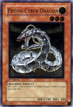 Proto-Cyber Drache SOI-DE010 Ultimate Rare Light Played Deutsch 1. Auflage