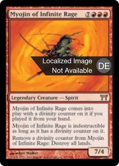 Myojin des Unendlichen Zorns CHK-181 Rare Light Played Deutsch
