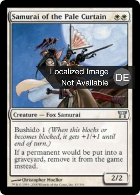 Samurai des bleichen Vorhangs CHK-43 Uncommon Light Played Deutsch