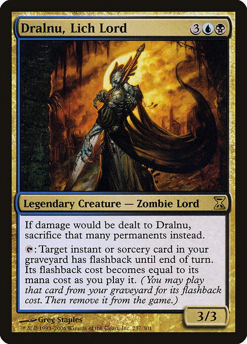 Dralnu, Lich Lord TSP-237 Rare Light Played Englisch