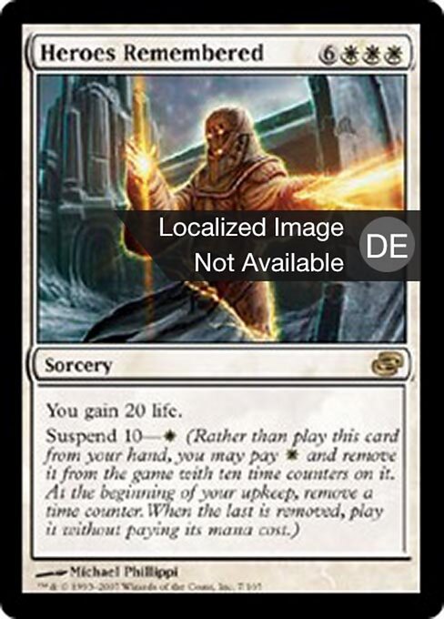 Erinnern an Helden PLC-7 Rare Light Played Deutsch