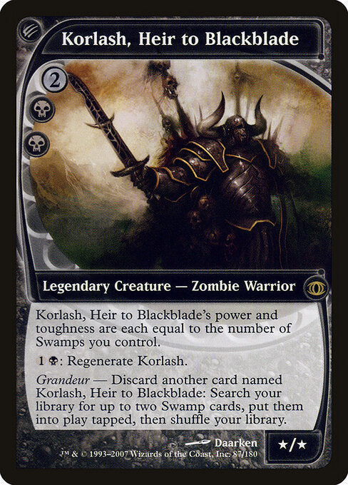 Korlash, Heir to Blackblade FUT-87 Rare Light Played Englisch Foil