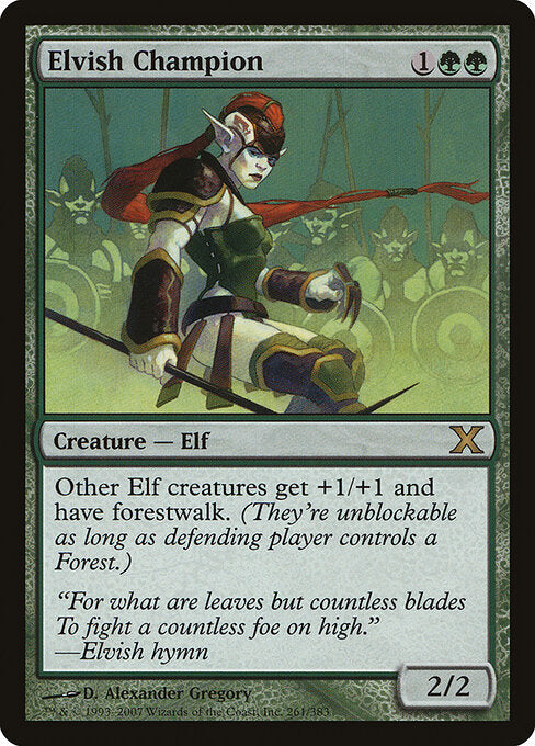 Elvish Champion 10E-261 Rare Good Englisch
