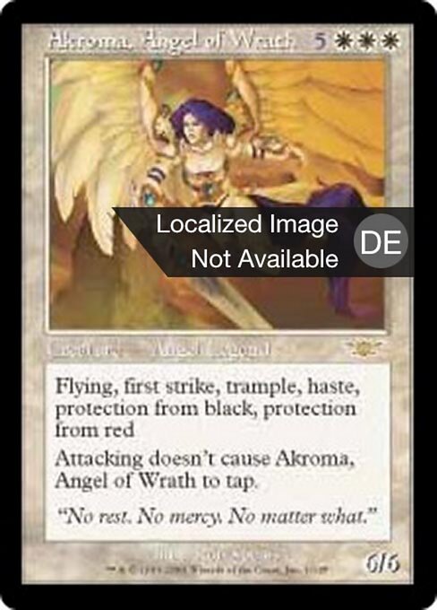 Akroma, Engel des Zorns LGN-1 Rare Played Deutsch Foil