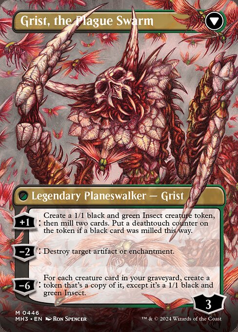 Grist, Voracious Larva // Grist, the Plague Swarm - Back Face