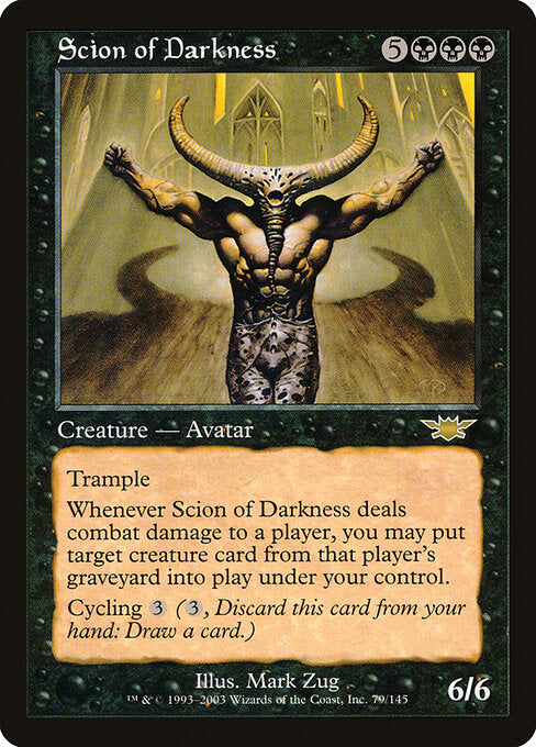 Scion of Darkness LGN-79 Rare Light Played Englisch Foil