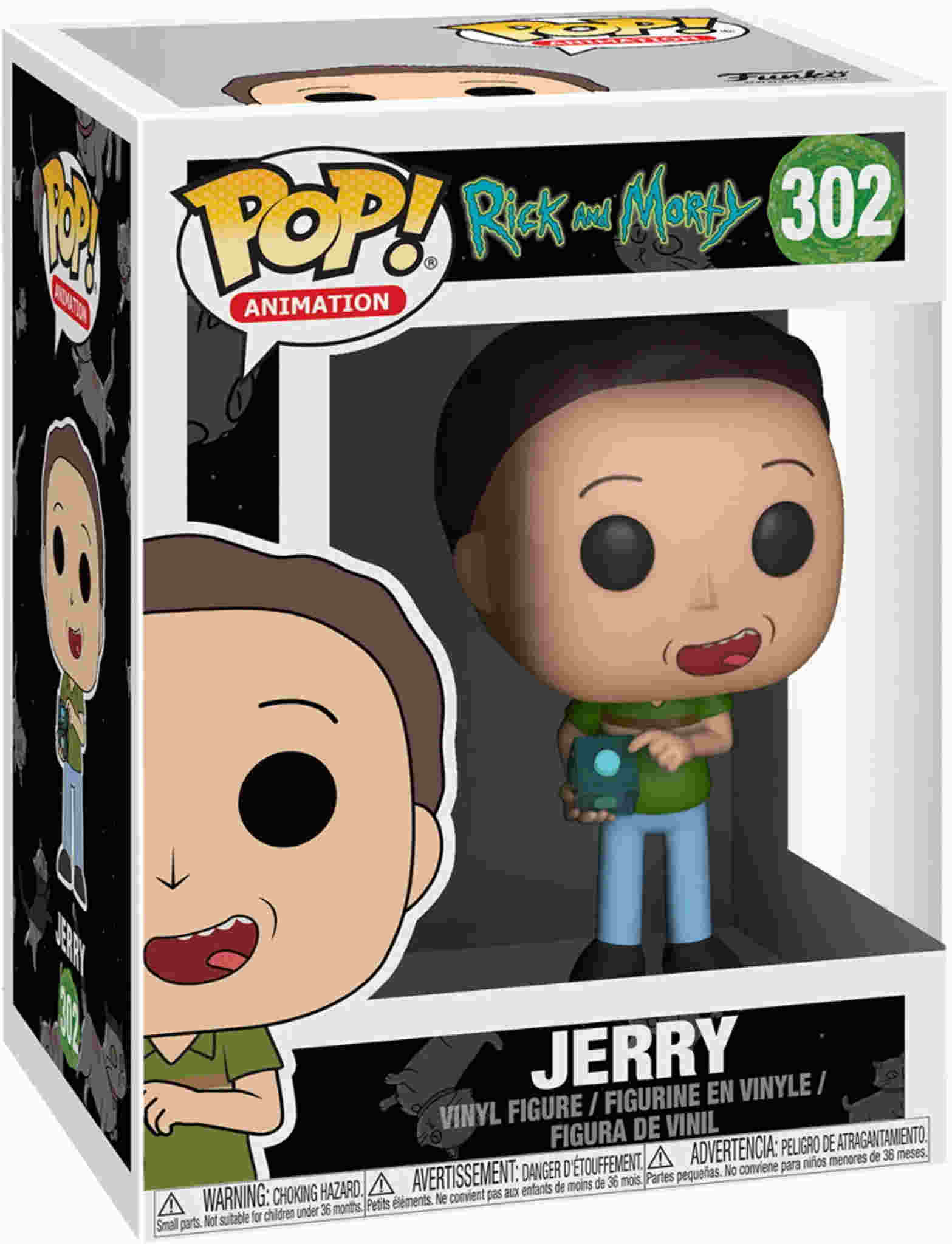 Funko POP! 302 Animation Rick & Morty S3 Jerry Sonderverkauf leicht beschädigte Packung