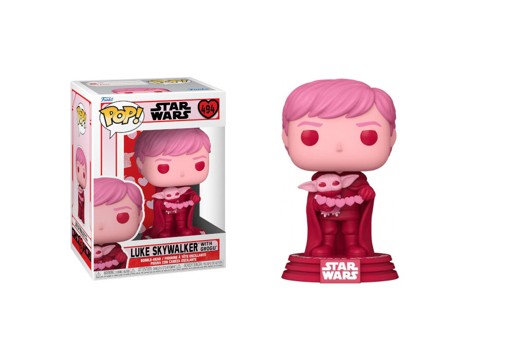 Funko POP! Star Wars Valentines - Luke Skywalker with Grogu #494