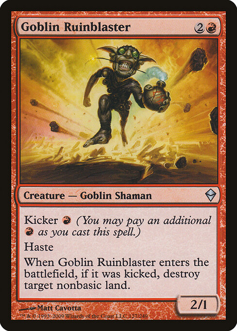 Goblin Ruinblaster ZEN-127 Uncommon Light Played Englisch Foil