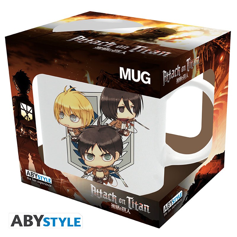 ATTACK ON TITAN - Mug - 320 ml - Chibi Trio