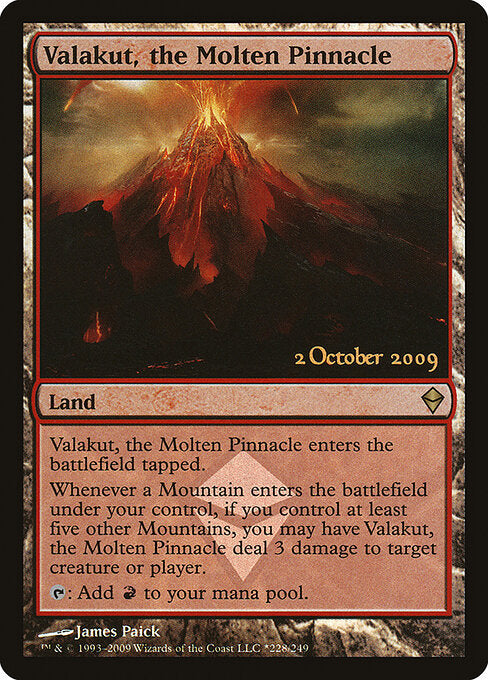 Valakut, the Molten Pinnacle REL- Rare Light Played Englisch Foil