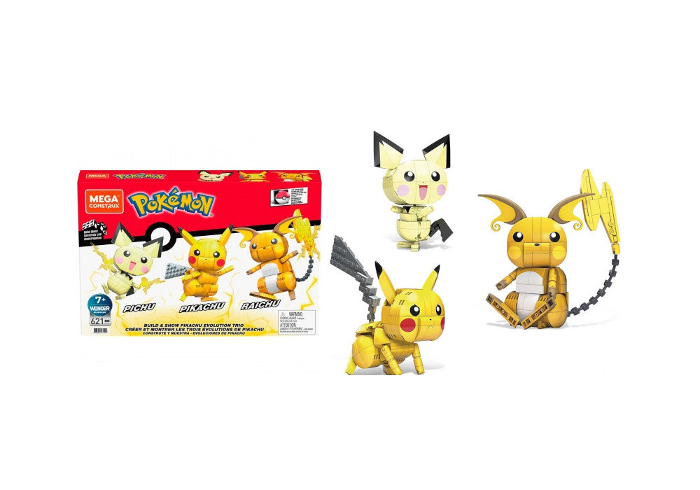 MATTEL Mega Construx Pokémon Trio (Pichu, Pikachu, Raichu)