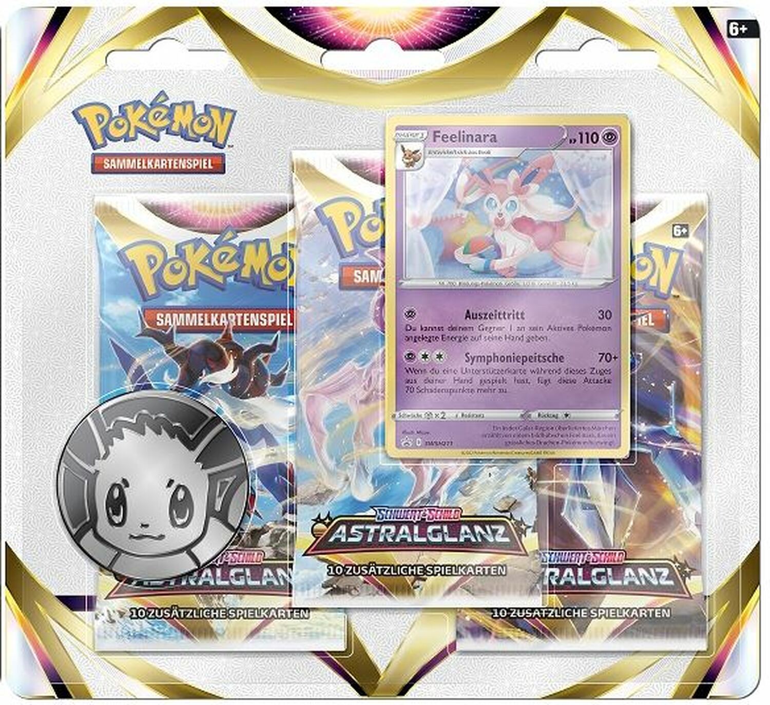 Pokémon Schwert und Schild Astralglanz - 3-Pack Blister - Feelinara - deutsch