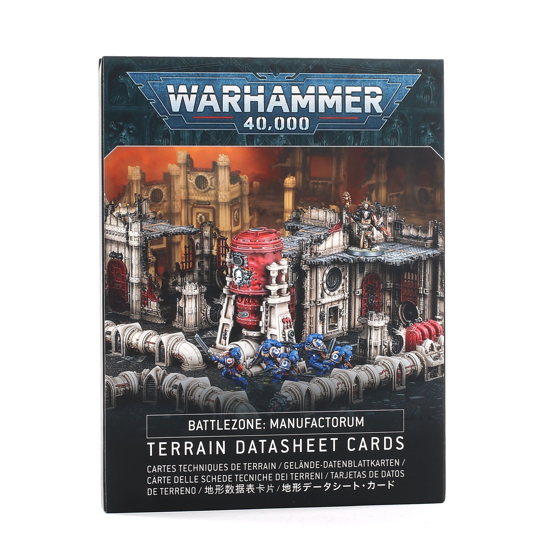 Warhammer 40.000 Battlezone Manufactorum Terrain Datasheet Cards Englisch