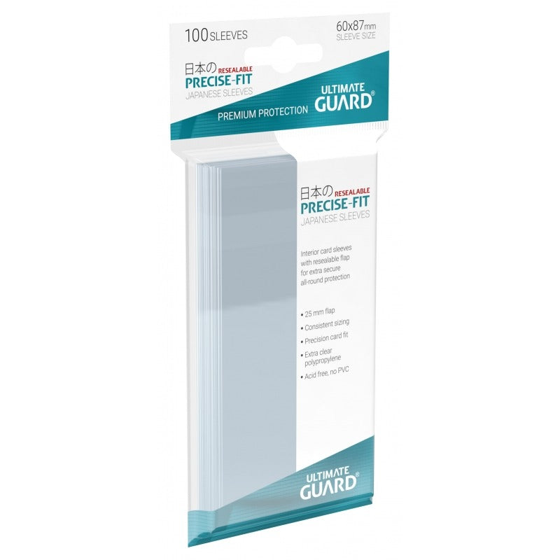 Ultimate Guard Precise-Fit Sleeves Resealable Japanische Größe Transparent (100)