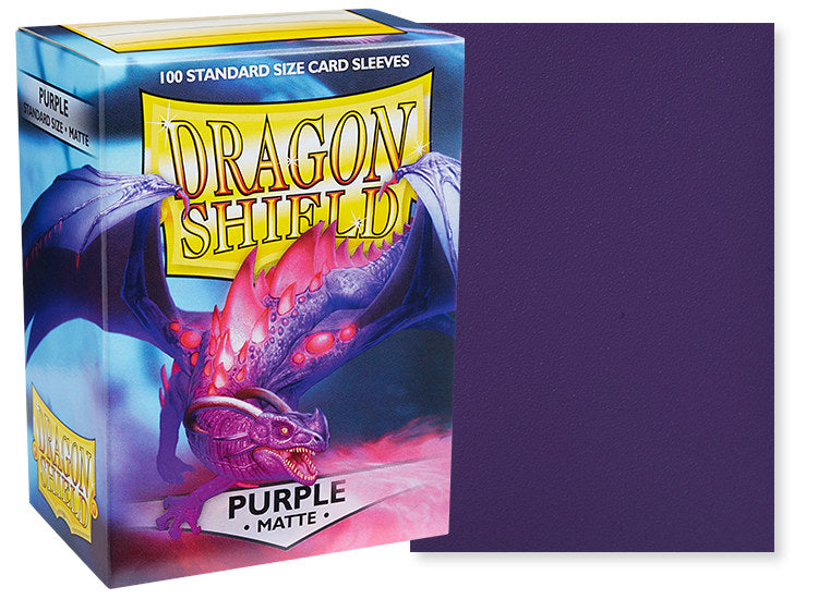 Dragon Shield Standard Size Matte Sleeves - Purple (100 Sleeves)