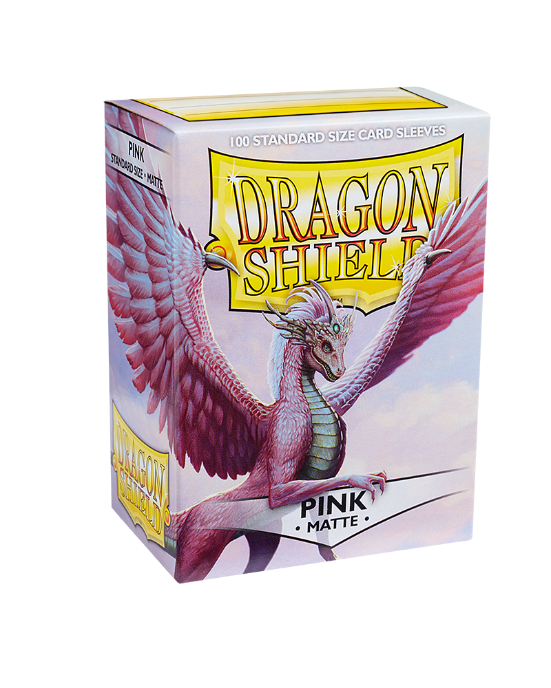 Dragon Shield Standard Size Matte Sleeves - Pink (100 Sleeves)