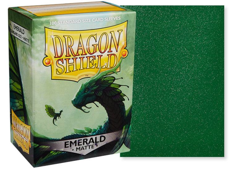 Dragon Shield Standard Size Matte Sleeves - Emerald (100 Sleeves)