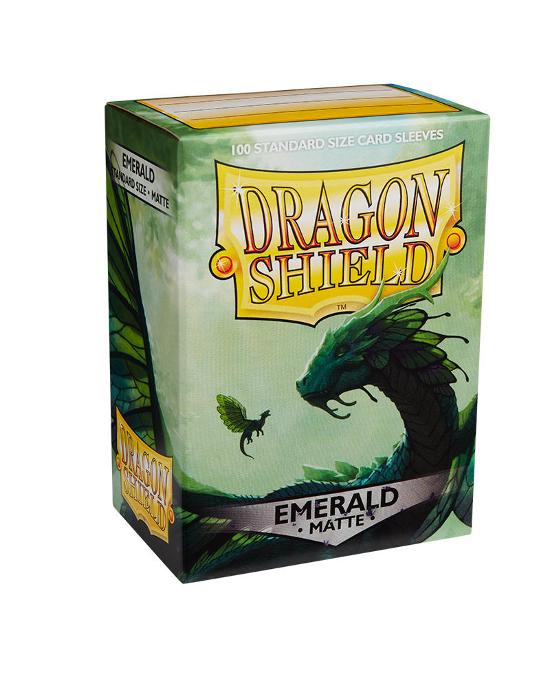 Dragon Shield Standard Size Matte Sleeves - Emerald (100 Sleeves)