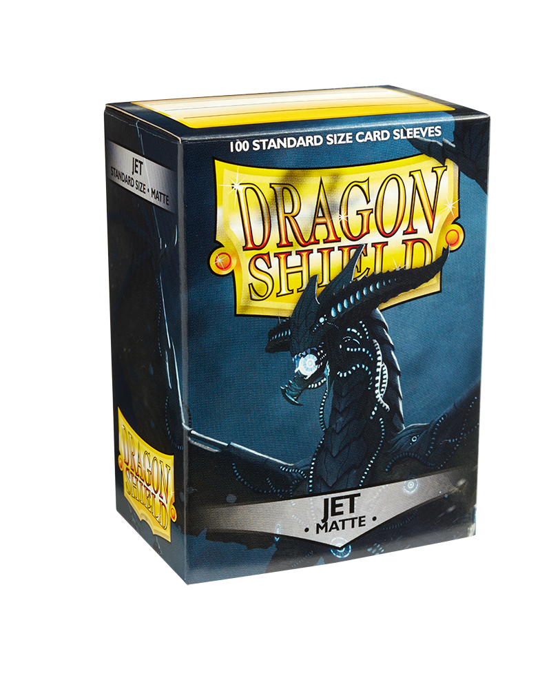 Dragon Shield Standard Size Matte Sleeves - Jet (100 Sleeves)