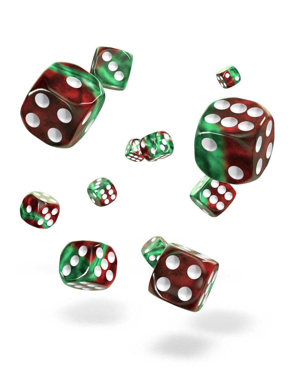 Oakie Doakie Dice W6 Würfel 12 mm Gemidice - Bloody Jungle (36)