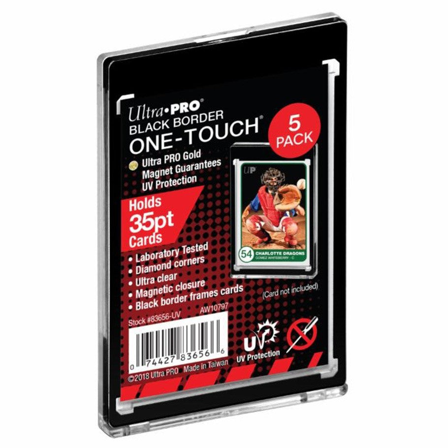 35PT Black Border UV ONE-TOUCH Magnetic Holder 5-Pack