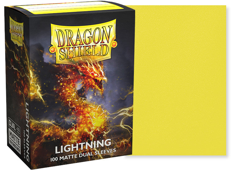 Dragon Shield Standard Size Matte Dual Sleeves - Lightning (100 Sleeves)