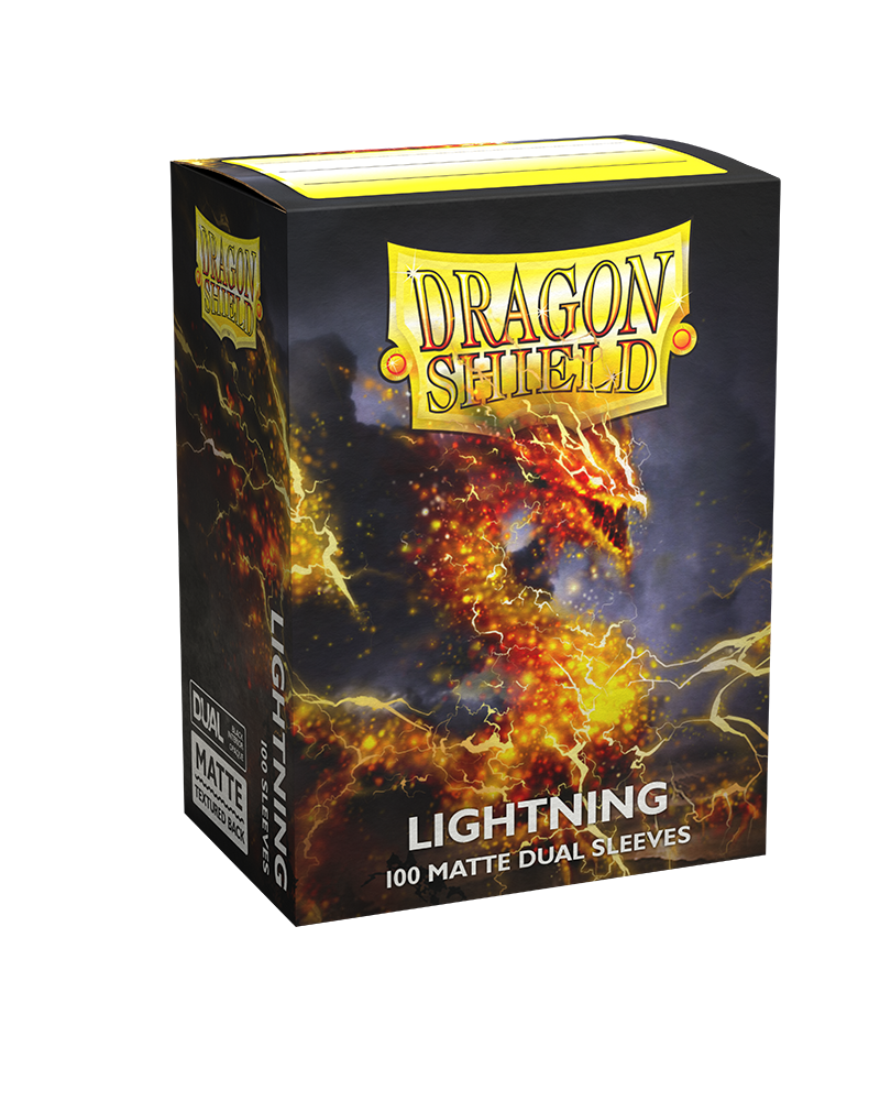 Dragon Shield Standard Size Matte Dual Sleeves - Lightning (100 Sleeves)