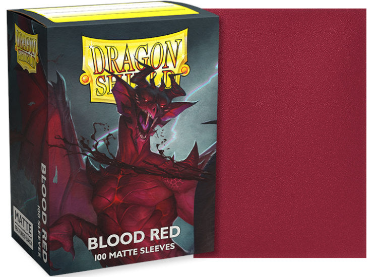 Dragon Shield Standard Size Matte Sleeves - Blood Red (100 Sleeves)