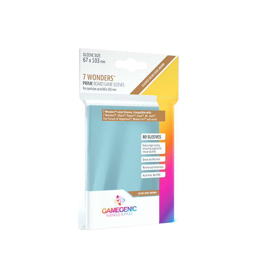 Gamegenic PRIME 7 Wonders Sleeves Clear