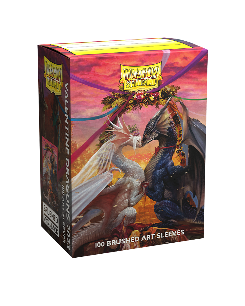 Dragon Shield Standard Size Brushed Art Sleeves - Valentine Dragons 2023 (100 Sleeves)