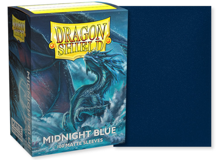 Dragon Shield Standard Size Matte Sleeves - Midnight Blue (100 Sleeves)