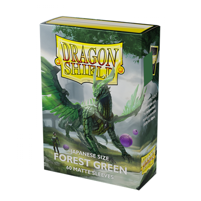 Dragon Shield Japanese Size Matte Sleeves - Forest Green (60 Sleeves)