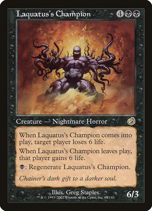 Laquatus's Champion TOR-67 Rare Excellent Englisch