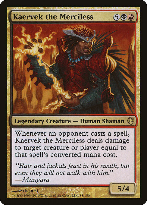 Kaervek the Merciless ARC- Rare Good Englisch